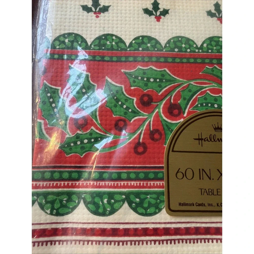 2 NOS Hallmark Christmas Paper Table Covers 60